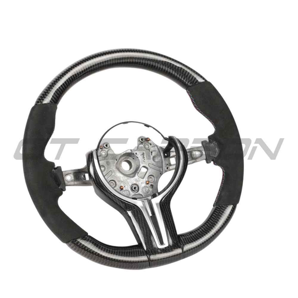 BMW FXX CARBON FIBRE & ALCANTARA ROUND CUSTOM STEERING WHEEL