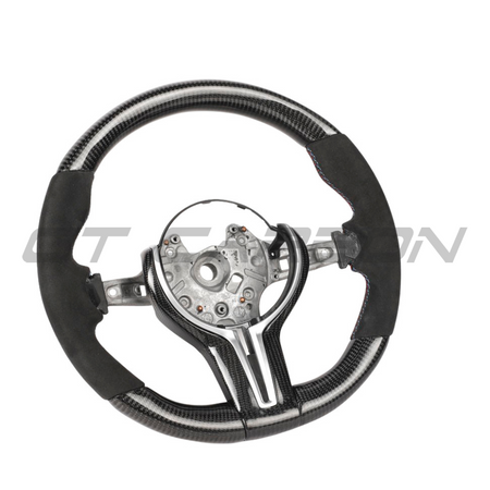 BMW FXX CARBON FIBRE & ALCANTARA ROUND CUSTOM STEERING WHEEL