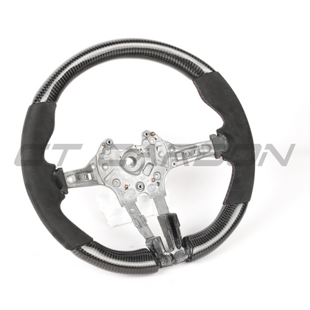 BMW FXX CARBON FIBRE & ALCANTARA ROUND CUSTOM STEERING WHEEL