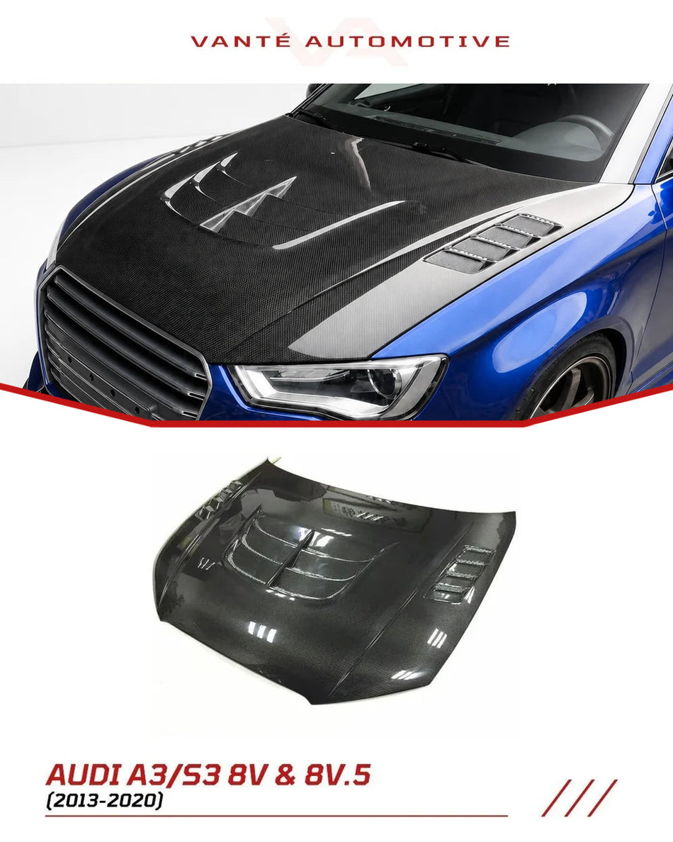 Audi A3/S3 8V Carbon Fiber Hood Bonnet