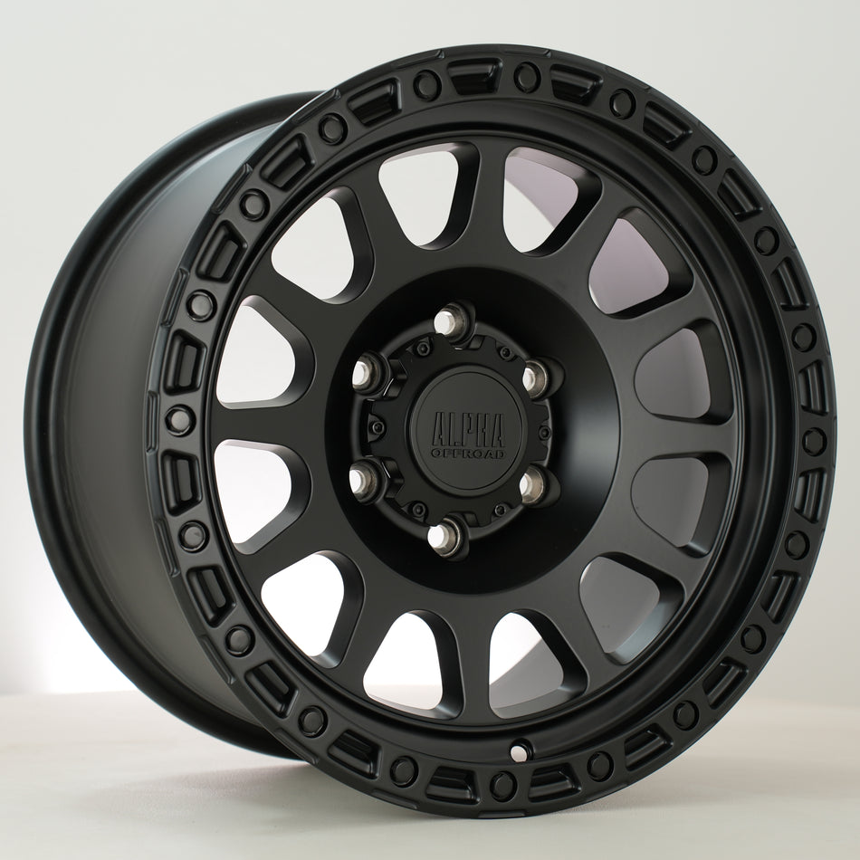 Alpha Offroad Brawler 17x9 ET0 6x139 Sblack