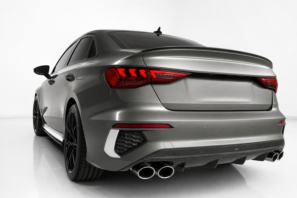Audi A3/S3 8Y Carbon Fiber Rear Diffuser V2