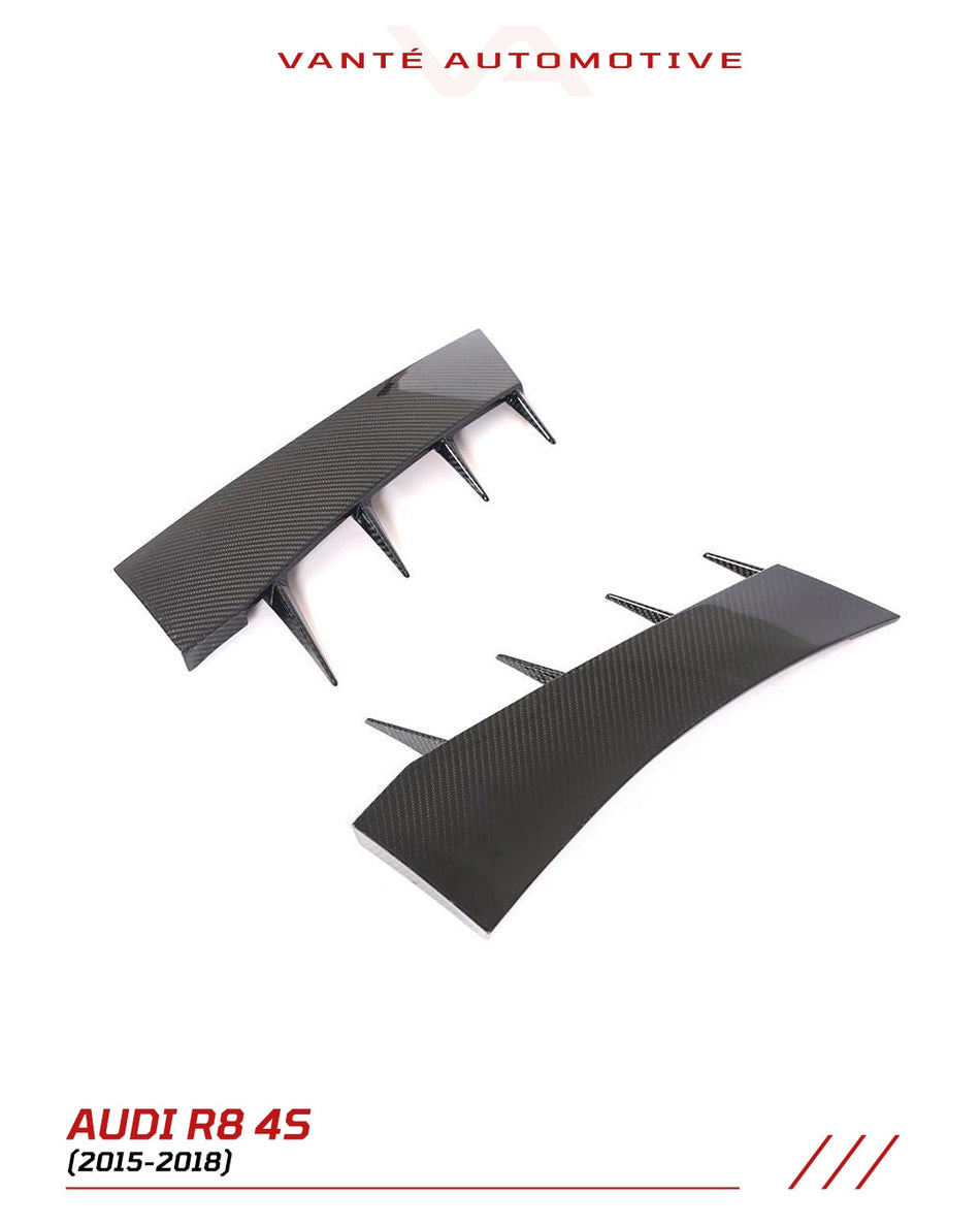 Audi R8 4S Carbon Fiber Front Bumper Blades Canards