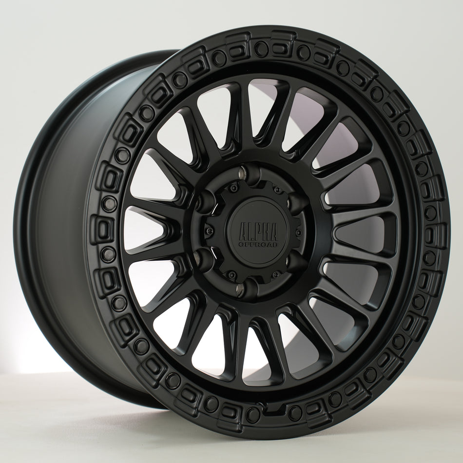 Alpha Offroad Combat 17x9 ET15 5x127 Sblack