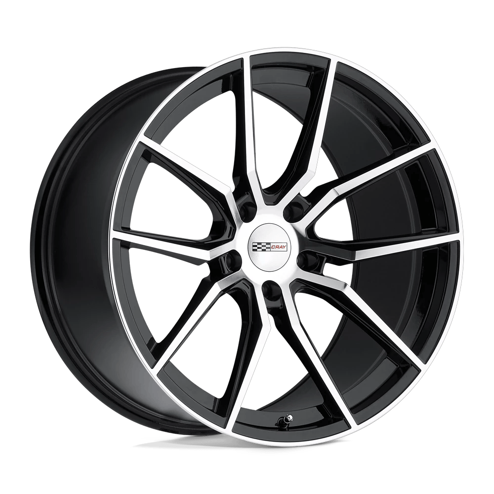Cray SPIDER 20x9 ET38 5x120 Gloss Black w/ Mirror Cut Face