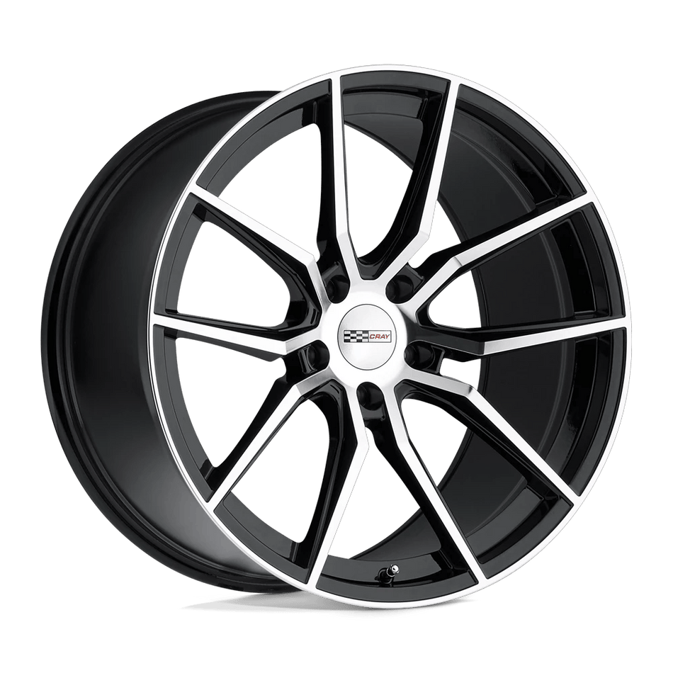 Cray SPIDER 20x9 ET38 5x120 Gloss Black w/ Mirror Cut Face