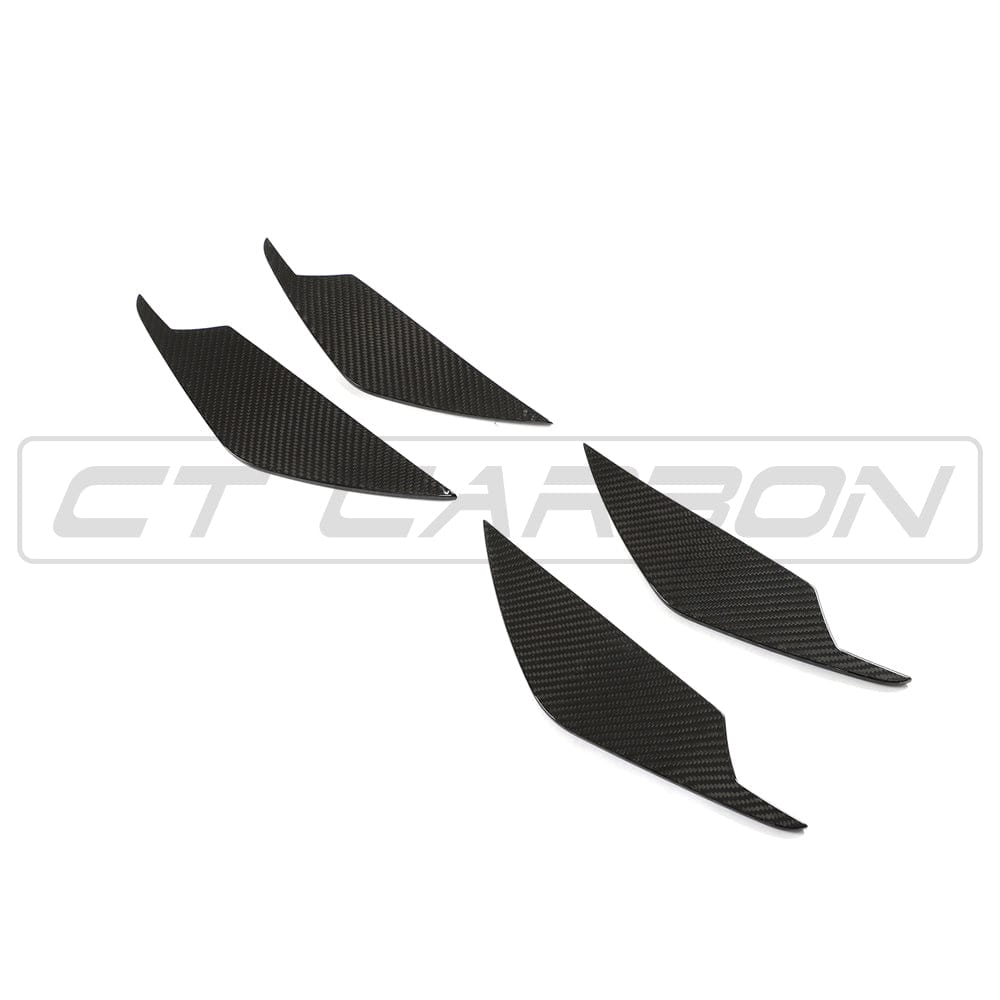 CT CARBON Canards BMW M3/M4 (G80 G81 G82 G83) AGGRESSIVE CARBON FIBRE FRONT BUMPER CANARDS