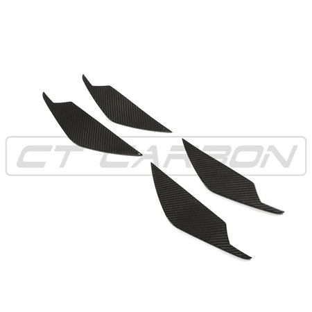 CT CARBON Canards BMW M3/M4 (G80 G81 G82 G83) AGGRESSIVE CARBON FIBRE FRONT BUMPER CANARDS