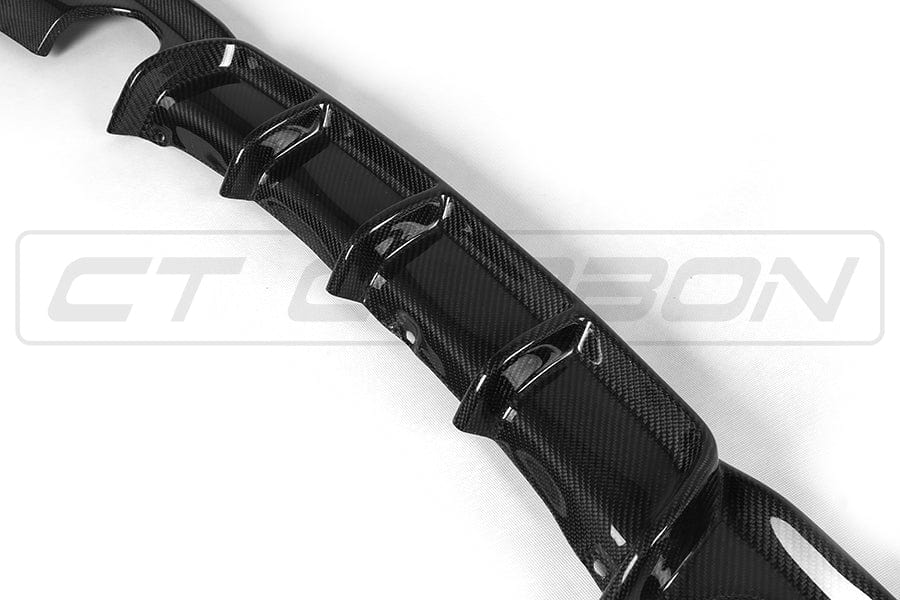 CT CARBON Diffuser BMW F30 3 SERIES CARBON FIBRE DIFFUSER - MP STYLE - DUAL EXHAUST