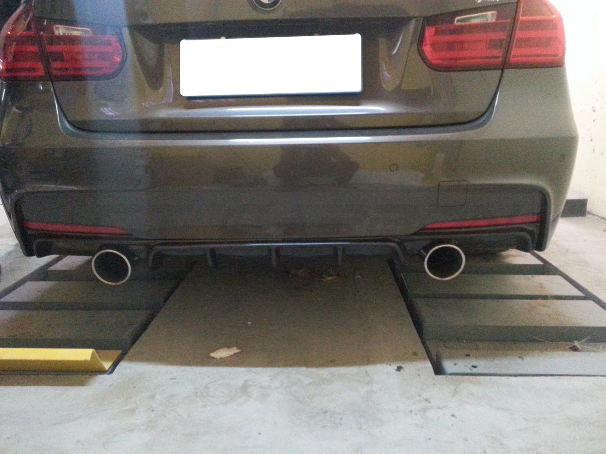 CT CARBON Diffuser BMW F30 3 SERIES CARBON FIBRE DIFFUSER - MP STYLE - DUAL EXHAUST