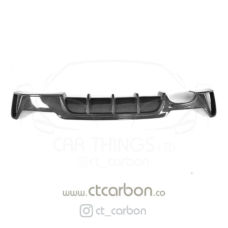 CT CARBON DIFFUSER BMW F32 & F33 4 SERIES CARBON FIBRE DIFFUSER - MP STYLE - TWIN EXHAUST
