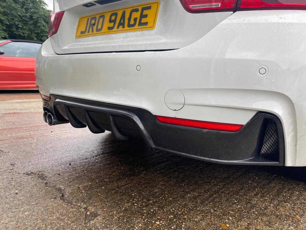CT CARBON DIFFUSER BMW F32 & F33 4 SERIES CARBON FIBRE DIFFUSER - MP STYLE - TWIN EXHAUST