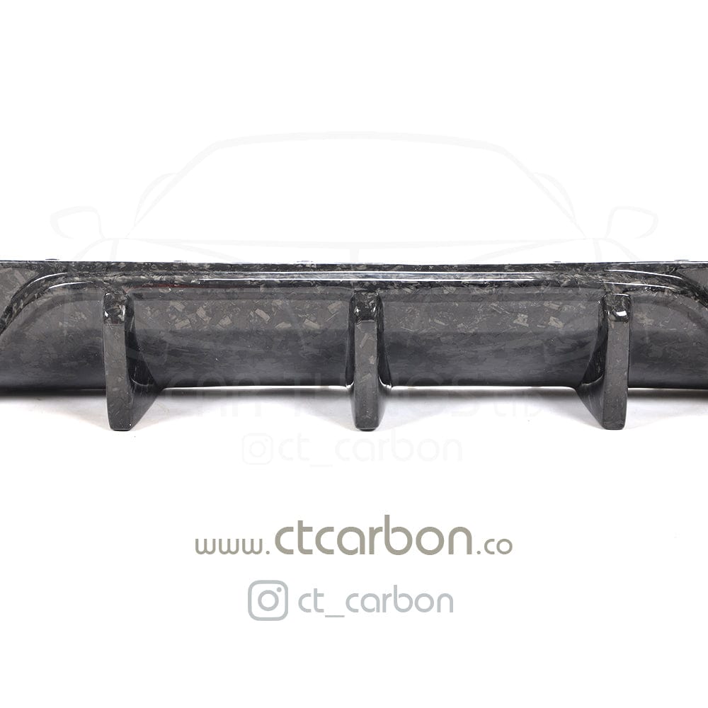 CT CARBON Diffuser MERCEDES C63/C63S W205 COUPE FORGED CARBON FIBRE DIFFUSER - BIG FIN