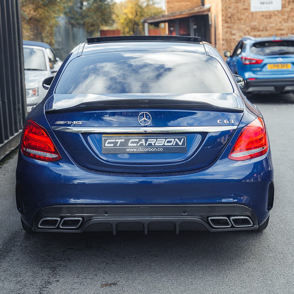 CT CARBON Diffuser MERCEDES W205 C63 & C63S SALOON CARBON DIFFUSER - PS STYLE