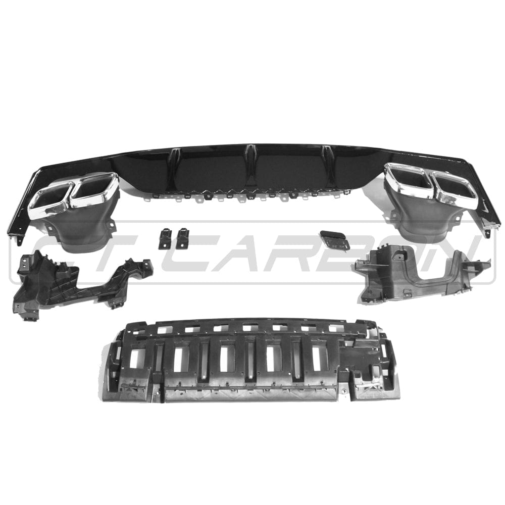 CT CARBON DIFFUSER MERCEDES W213 E-CLASS GLOSS BLACK DIFFUSER & TIPS