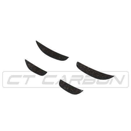 CT CARBON Front Canards MERCEDES W205 C63 & C63S FRONT BUMPER FORGED CARBON FIBRE CANARDS / FINS