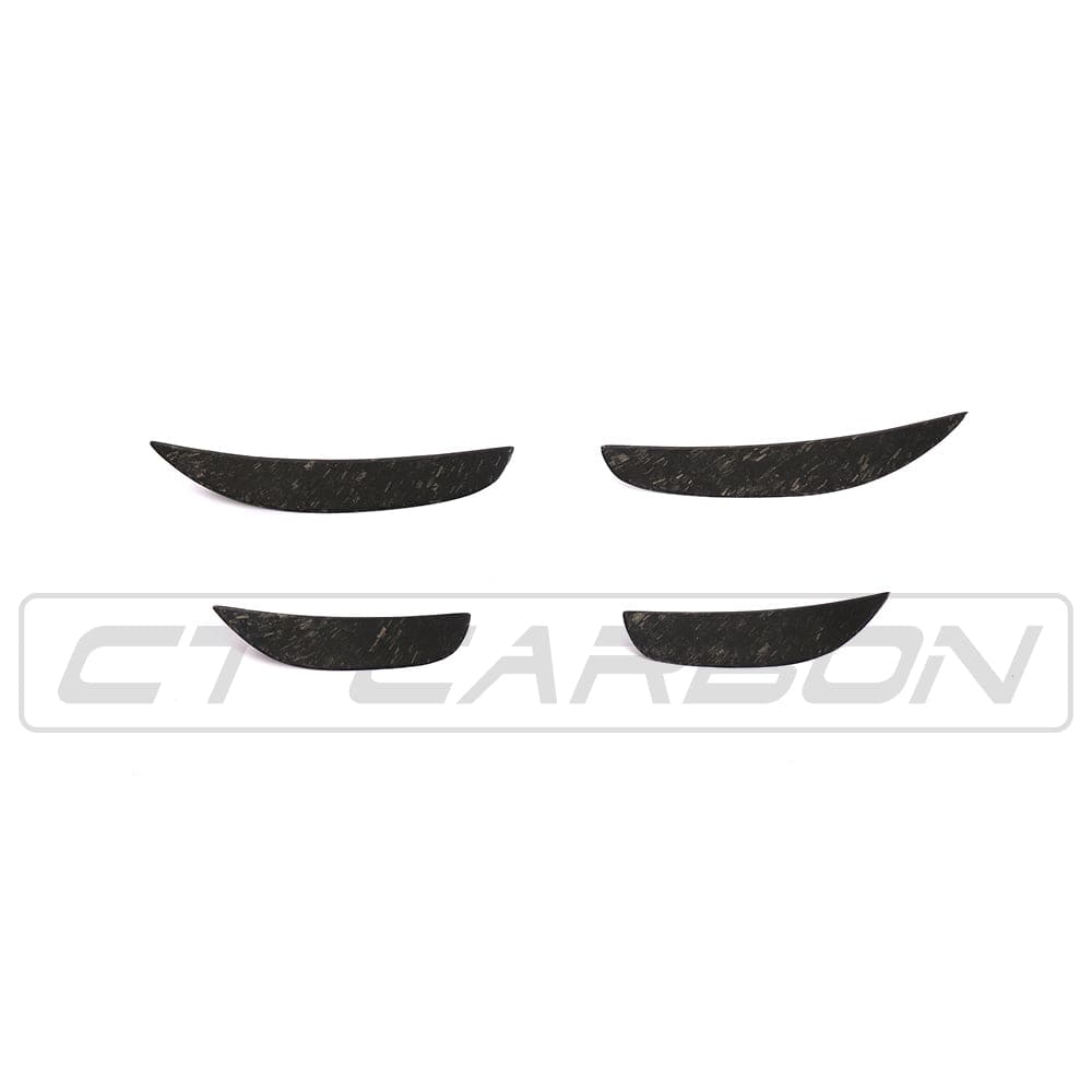 CT CARBON Front Canards MERCEDES W205 C63 & C63S FRONT BUMPER FORGED CARBON FIBRE CANARDS / FINS