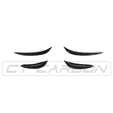 CT CARBON Front Canards MERCEDES W205 C63 & C63S FRONT BUMPER FORGED CARBON FIBRE CANARDS / FINS
