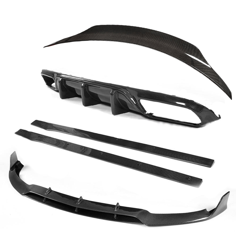 MERCEDES C63 W205 CONVERTIBLE FULL CARBON FIBRE KIT - B STYLE-Kit-CT CARBON-CT Carbon - High-quality carbon fiber and gloss black aerodynamic parts for premium sports and luxury vehicles.