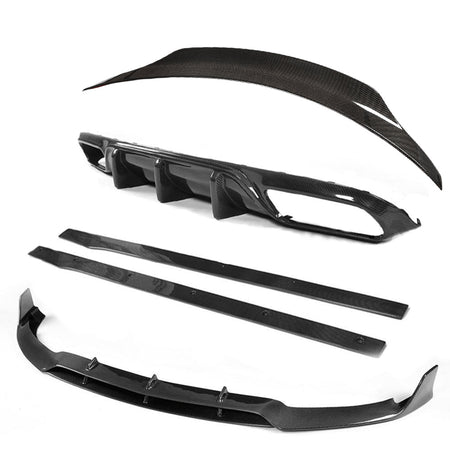 MERCEDES C63 W205 CONVERTIBLE FULL CARBON FIBRE KIT - B STYLE-Kit-CT CARBON-CT Carbon - High-quality carbon fiber and gloss black aerodynamic parts for premium sports and luxury vehicles.