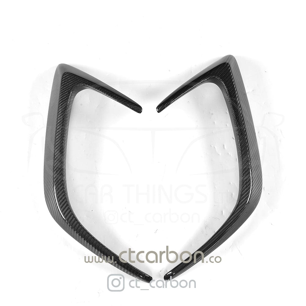 CT CARBON Rear Canards MERCEDES W205 C63 & C63S COUPE 2DR REAR BUMPER CARBON FIBRE CANARDS