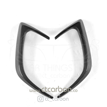 CT CARBON Rear Canards MERCEDES W205 C63 & C63S COUPE 2DR REAR BUMPER CARBON FIBRE CANARDS