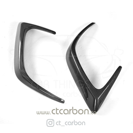 CT CARBON Rear Canards MERCEDES W205 C63 & C63S COUPE 2DR REAR BUMPER CARBON FIBRE CANARDS