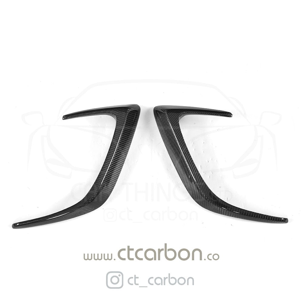 CT CARBON Rear Canards MERCEDES W205 C63 & C63S COUPE 2DR REAR BUMPER CARBON FIBRE CANARDS