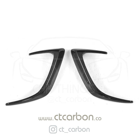 CT CARBON Rear Canards MERCEDES W205 C63 & C63S COUPE 2DR REAR BUMPER CARBON FIBRE CANARDS