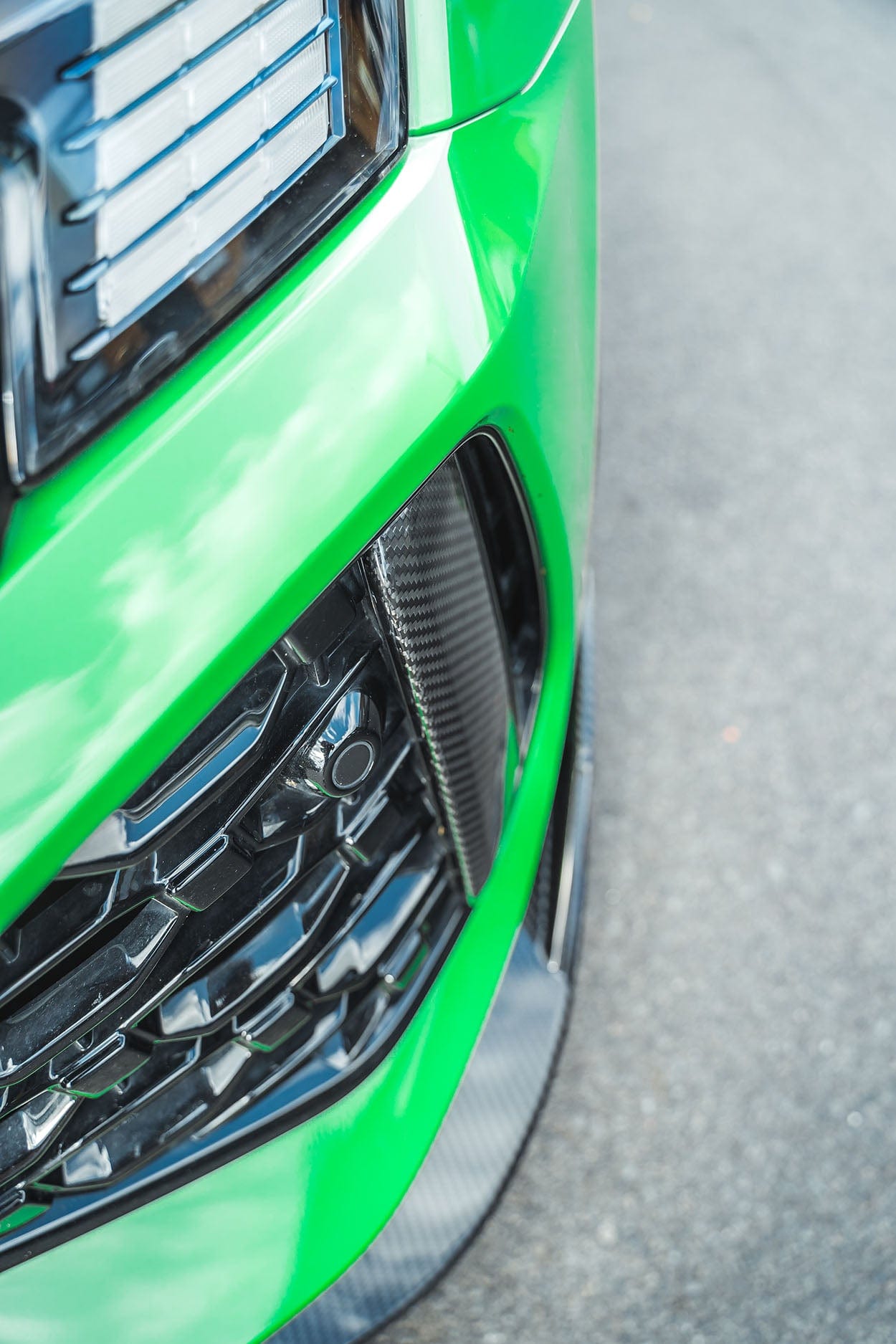 CT CARBON SPLITTER AUDI RS3 8Y CARBON FIBRE FRONT BUMPER CORNERS - CT DESIGN