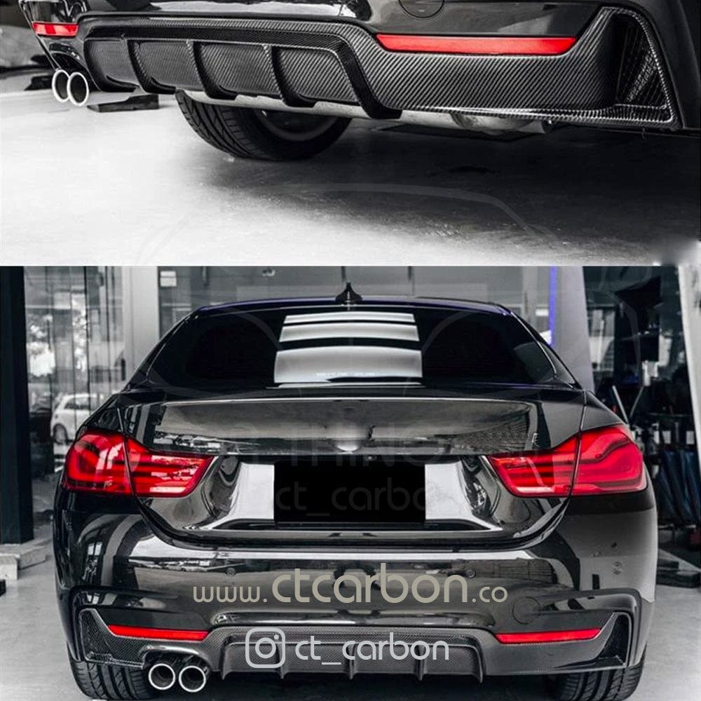 CT CARBON Splitter BMW F32 4 SERIES COUPE FULL CARBON FIBRE KIT - MP STYLE