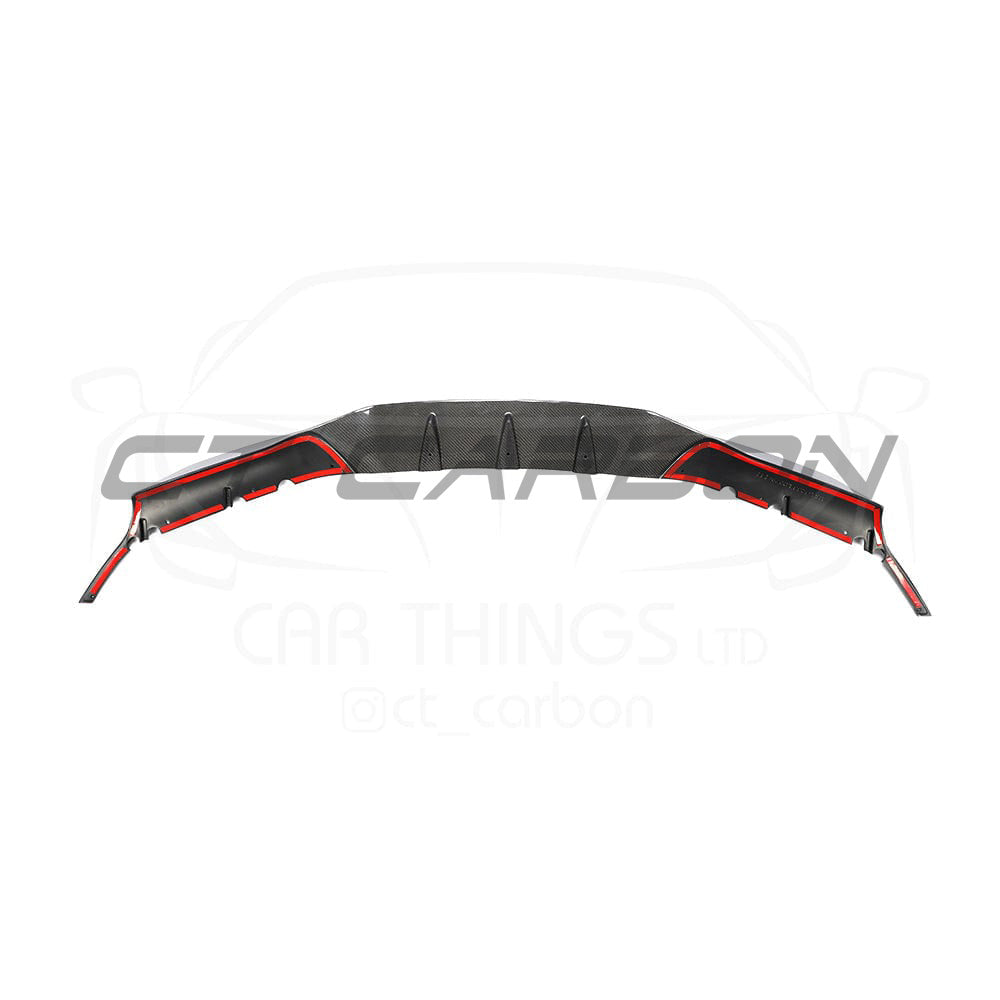 BMW F90 M5 & M5C COMPETITION CARBON FIBRE SPLITTER - R STYLE-Splitter-CT CARBON-CT Carbon - High-quality carbon fiber and gloss black aerodynamic parts for premium sports and luxury vehicles.