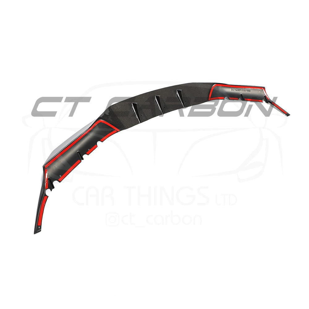 BMW F90 M5 & M5C COMPETITION CARBON FIBRE SPLITTER - R STYLE-Splitter-CT CARBON-CT Carbon - High-quality carbon fiber and gloss black aerodynamic parts for premium sports and luxury vehicles.