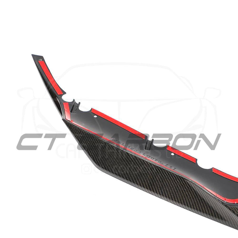 BMW F90 M5 & M5C COMPETITION CARBON FIBRE SPLITTER - R STYLE-Splitter-CT CARBON-CT Carbon - High-quality carbon fiber and gloss black aerodynamic parts for premium sports and luxury vehicles.