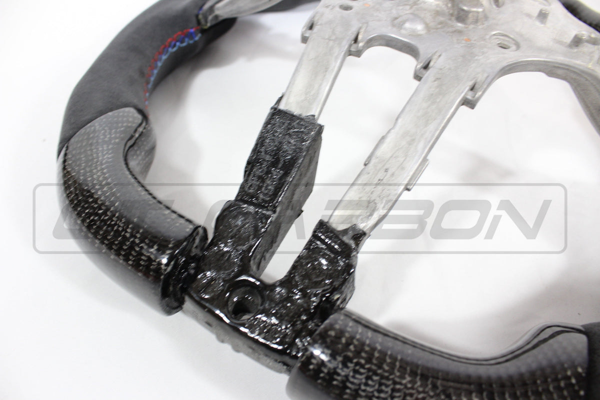 CT CARBON Steering Wheel BMW FXX CARBON FIBRE / ALCANTARA FLAT BOTTOM STEERING WHEEL