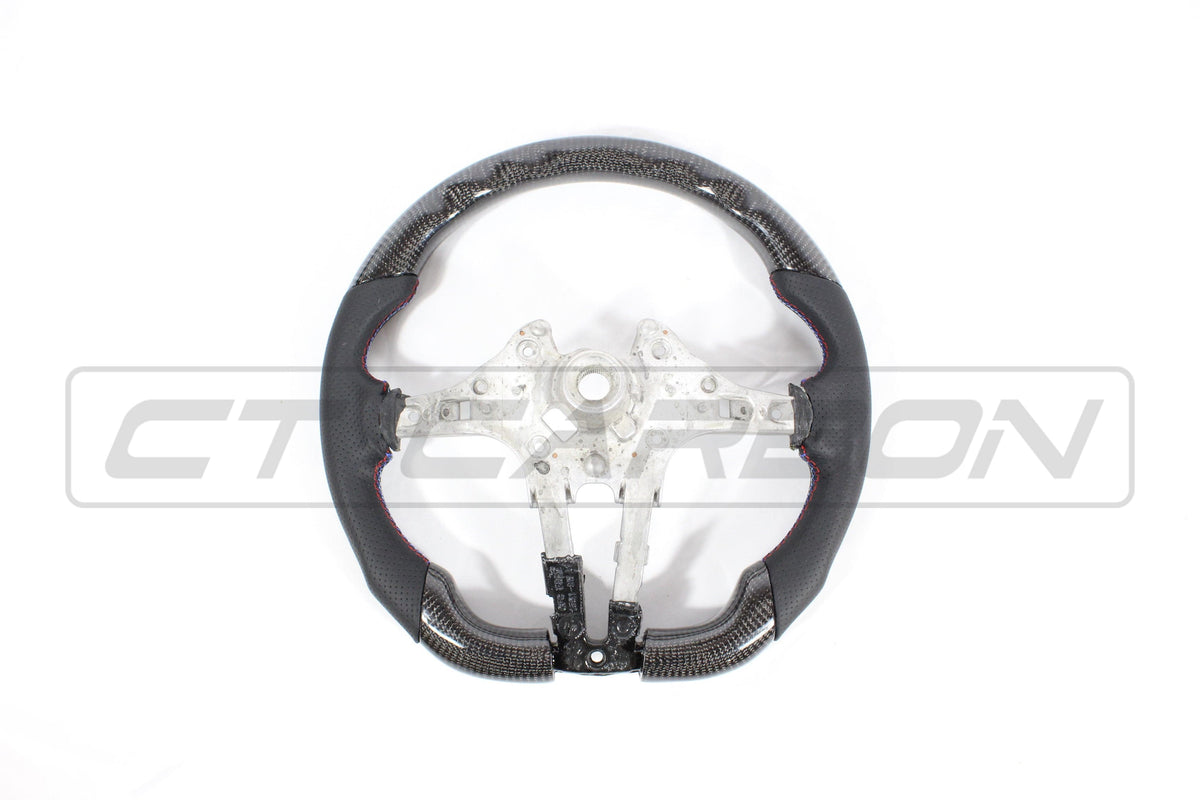 CT CARBON Steering Wheel BMW FXX CARBON FIBRE / LEATHER FLAT BOTTOM STEERING WHEEL