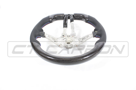 CT CARBON Steering Wheel BMW FXX CARBON FIBRE / LEATHER FLAT BOTTOM STEERING WHEEL