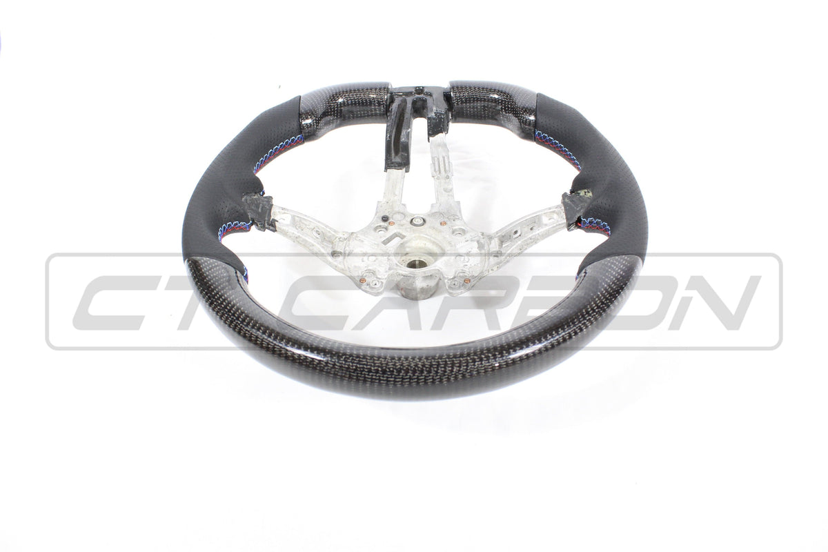 CT CARBON Steering Wheel BMW FXX CARBON FIBRE / LEATHER FLAT BOTTOM STEERING WHEEL