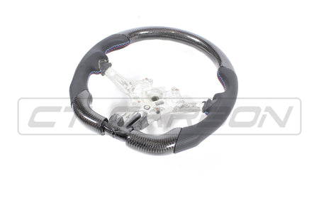 CT CARBON Steering Wheel BMW FXX CARBON FIBRE / LEATHER FLAT BOTTOM STEERING WHEEL