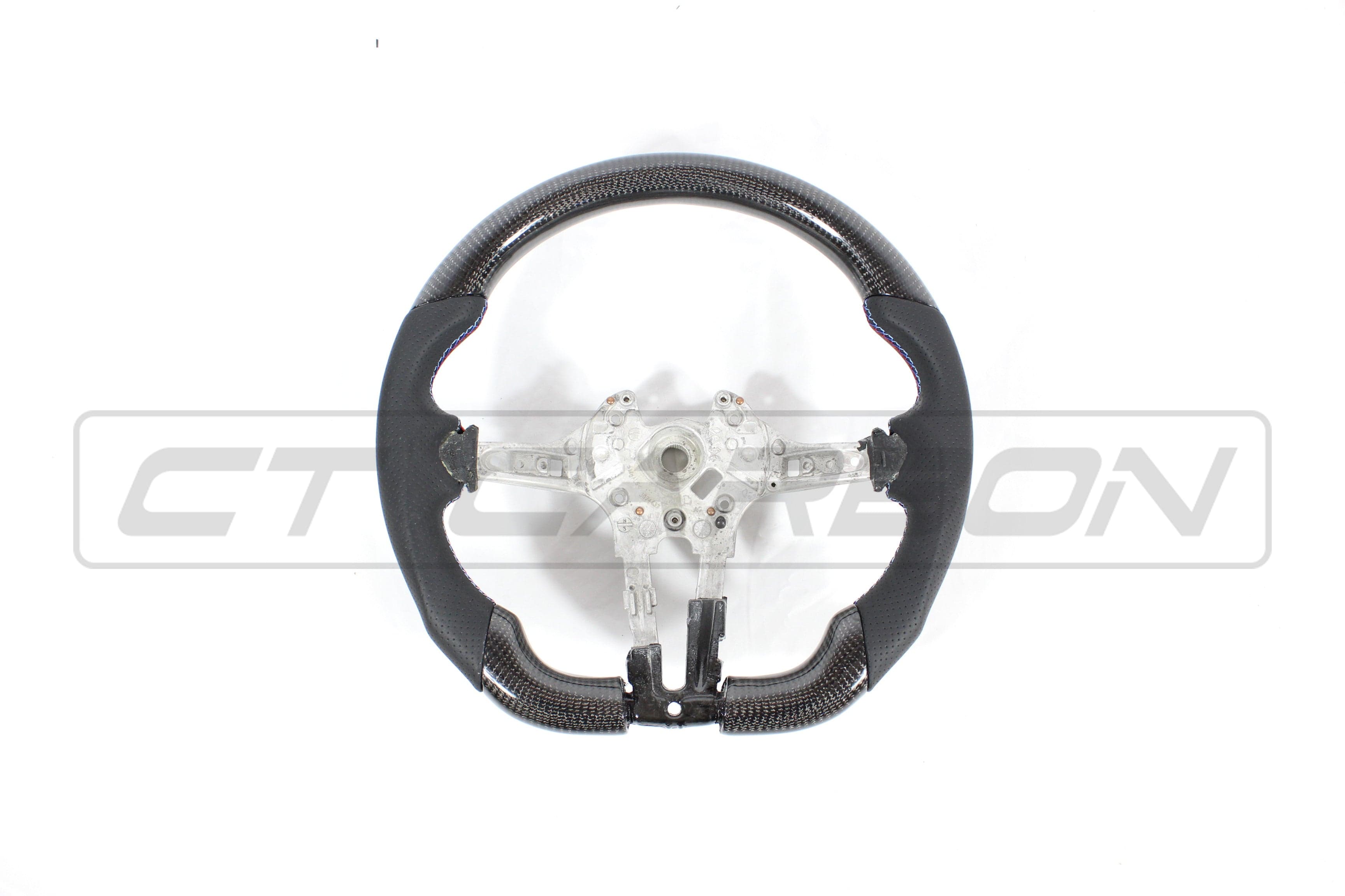 CT CARBON Steering Wheel BMW FXX CARBON FIBRE / LEATHER FLAT BOTTOM STEERING WHEEL