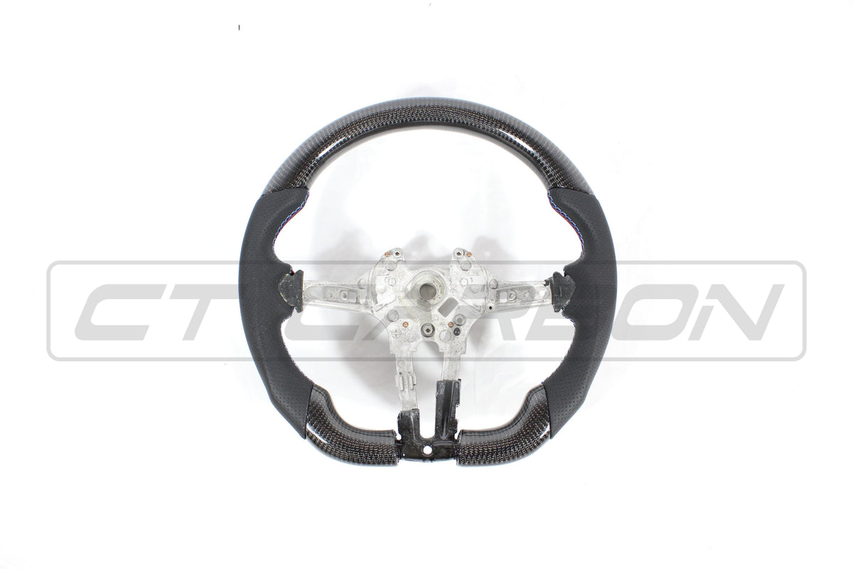 CT CARBON Steering Wheel BMW FXX CARBON FIBRE / LEATHER FLAT BOTTOM STEERING WHEEL