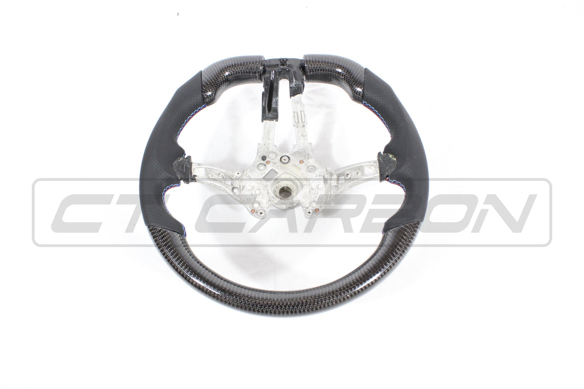 CT CARBON Steering Wheel BMW FXX CARBON FIBRE / LEATHER FLAT BOTTOM STEERING WHEEL