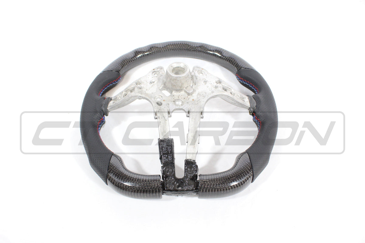CT CARBON Steering Wheel BMW FXX CARBON FIBRE / LEATHER FLAT BOTTOM STEERING WHEEL