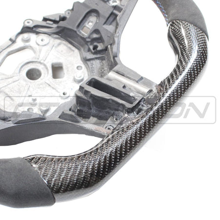 BMW Gxx M2,M3,M4 1,2,3,4 SERIES CARBON FIBRE / ALCANTARA FLAT BOTTOM STEERING WHEEL WITH HEATING-Accessories-CT CARBON-CT Carbon - High-quality carbon fiber and gloss black aerodynamic parts for premium sports and luxury vehicles.