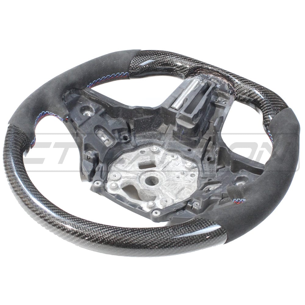 BMW Gxx M2,M3,M4 1,2,3,4 SERIES CARBON FIBRE / ALCANTARA FLAT BOTTOM STEERING WHEEL WITH HEATING-Accessories-CT CARBON-CT Carbon - High-quality carbon fiber and gloss black aerodynamic parts for premium sports and luxury vehicles.