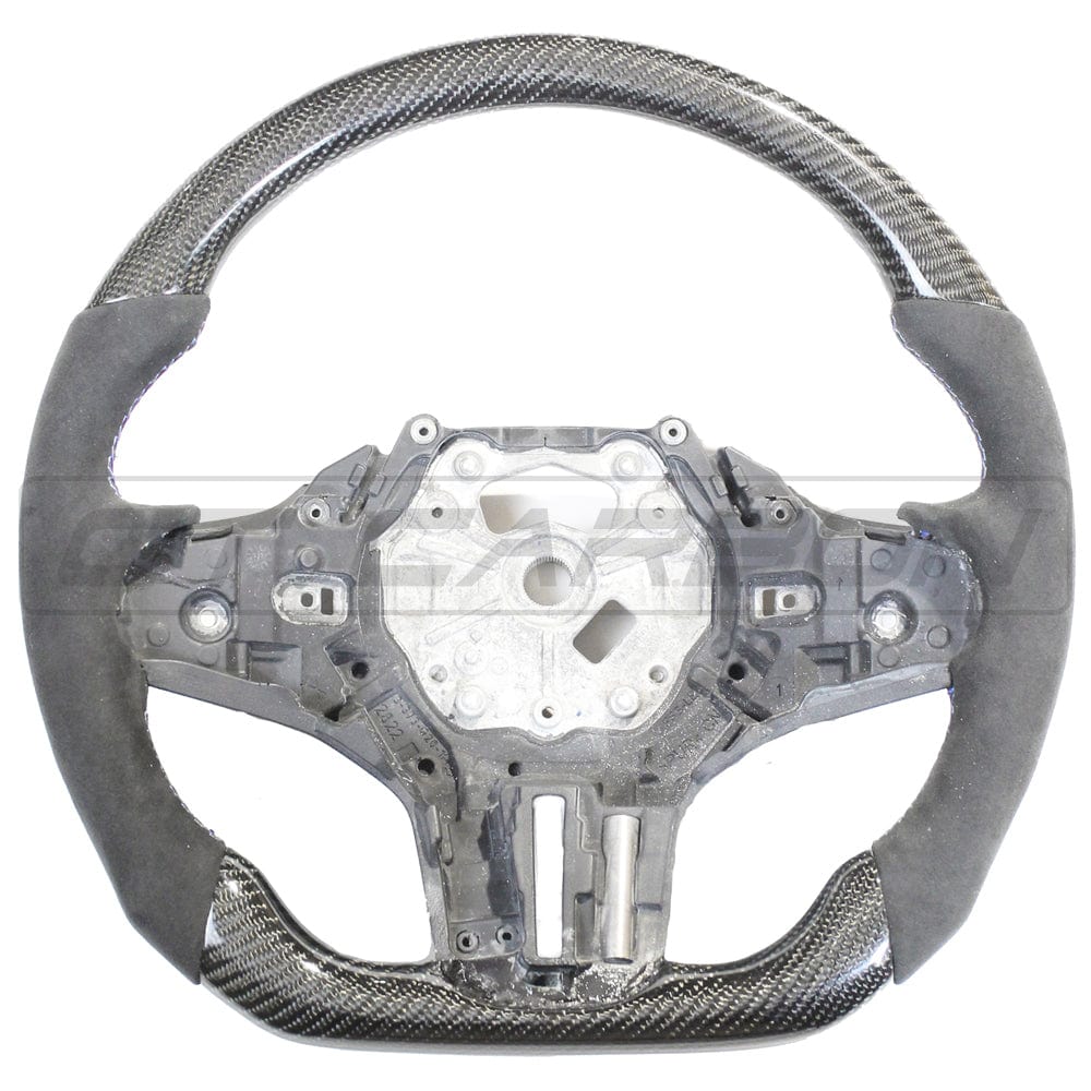 BMW Gxx M2,M3,M4 1,2,3,4 SERIES CARBON FIBRE / ALCANTARA FLAT BOTTOM STEERING WHEEL WITH HEATING-Accessories-CT CARBON-CT Carbon - High-quality carbon fiber and gloss black aerodynamic parts for premium sports and luxury vehicles.