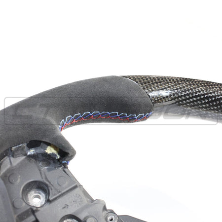 CT CARBON Steering Wheel BMW Gxx CARBON FIBRE / ALCANTARA FLAT BOTTOM STEERING WHEEL