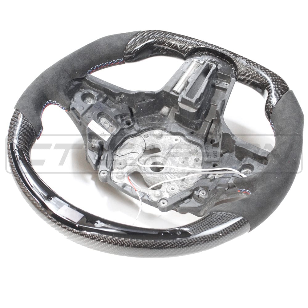 CT CARBON Steering Wheel BMW Gxx CARBON FIBRE / ALCANTARA LED FLAT BOTTOM STEERING WHEEL