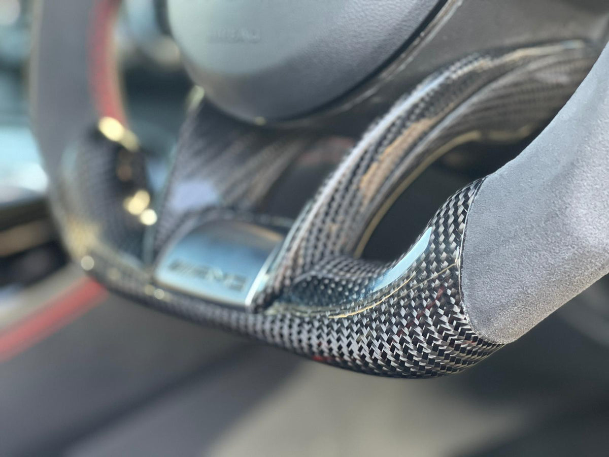 CT CARBON Steering Wheel MERCEDES AMG CARBON FIBRE / LEATHER STEERING WHEEL