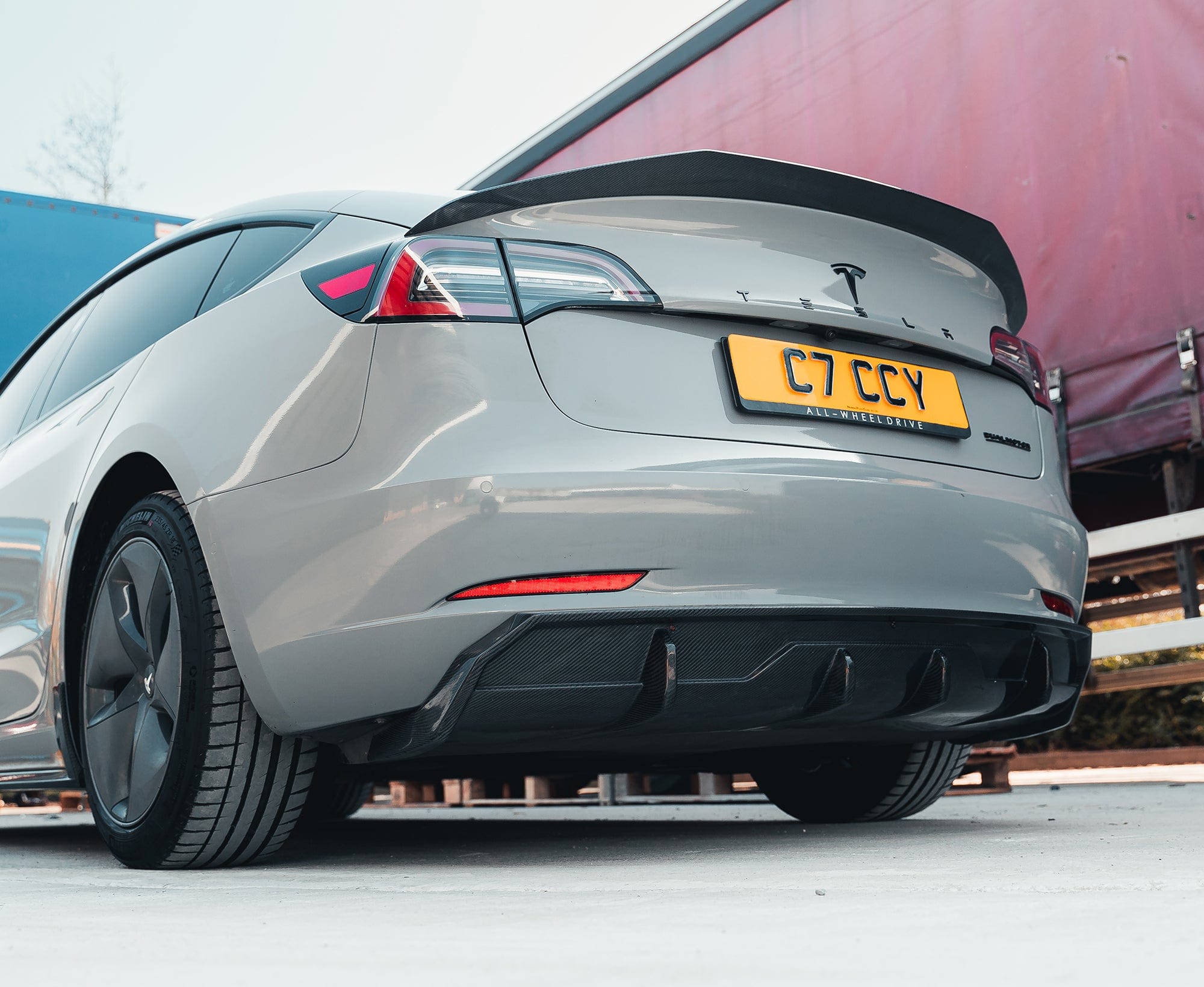CT CARBON Vehicles & Parts TESLA MODEL 3 CARBON FIBRE DIFFUSER - CT DESIGN